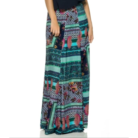 SAIA LONGA  CAPITOLLIUM PET FLORAL - TURQUESA