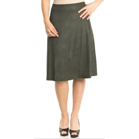 SAIA MIDI CAPITOLLIUM EXCLUSIVE  SUEDE - VERDE
