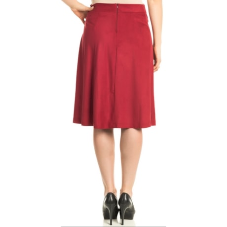 SAIA MIDI CAPITOLLIUM EXCLUSIVE  SUEDE - VERMELHO