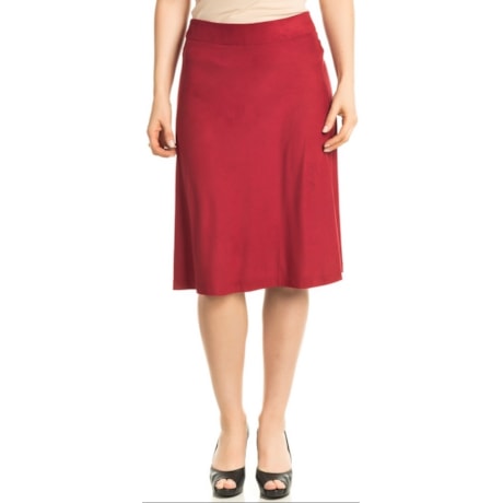 SAIA MIDI CAPITOLLIUM EXCLUSIVE  SUEDE - VERMELHO