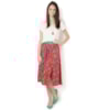 SAIA MIDI VISCOSE ESTAMPADA - VERMELHO