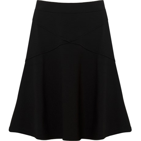 SAIA PIQUET GODÊ COM RECORTES - PRETO SAIA PIQUET GODÊ COM RECORTES - PRETO