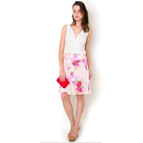 SAIA VISCOSE FLORAL - ROSA