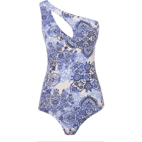 SALSA BRASIL - BODY 1 OMBRO GOTA ESTAMPA AZULEJO - AZUL SALSA BRASIL - BODY 1 OMBRO GOTA ESTAMPA AZULEJO - AZUL