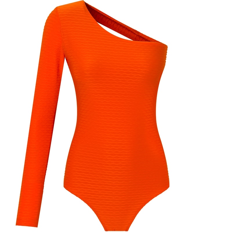 SALSA BRASIL - BODY EM MICROFIBRA JACQUARD - LARANJA