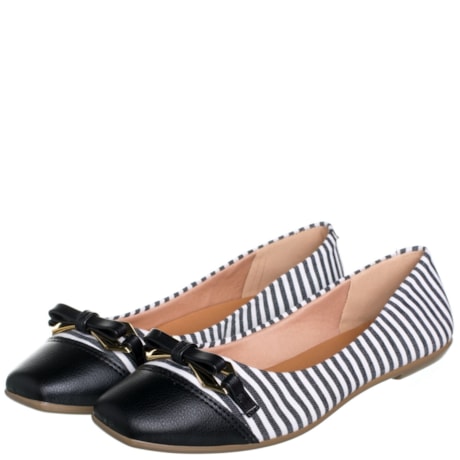 SAPATILHA FEMININA CAB TECIDO SL SINT. - PRETO