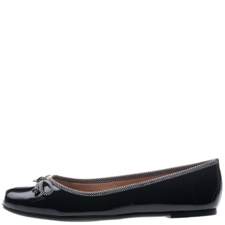 SAPATILHA SUA CIA VERNIZ GORGURÃO PRETO E BRANCO - PRETO SAPATILHA SUA CIA VERNIZ GORGURÃO PRETO E BRANCO - PRETO