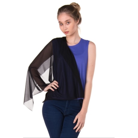 SATIKO+ISABEL - BLUSA LENÇO BICOLOR - ROXO