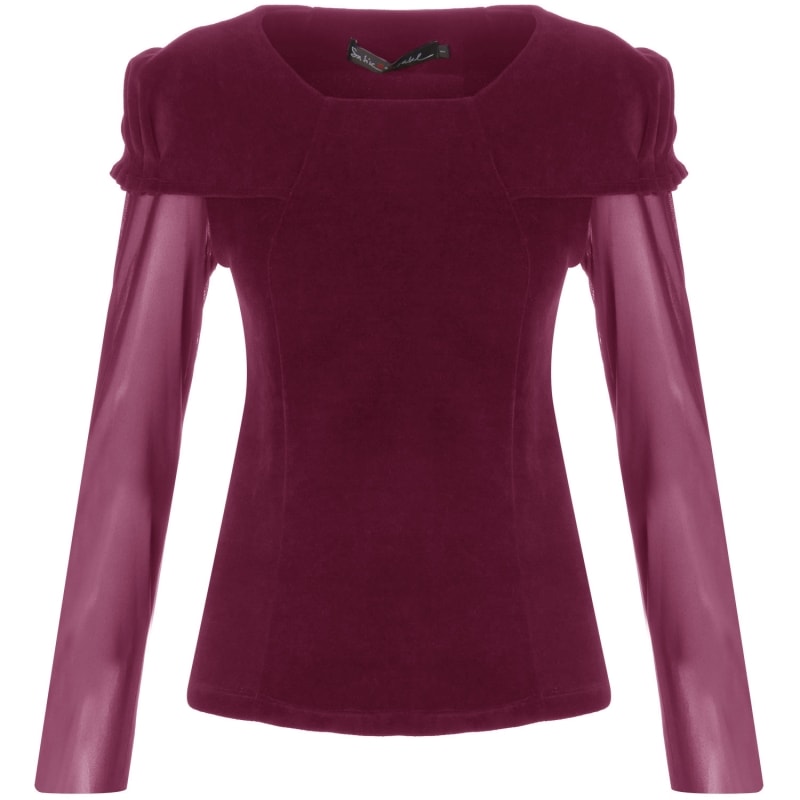 SATIKO+ISABEL - BLUSA MANGA LONGA BUFANTE - BORDÔ