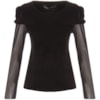 SATIKO+ISABEL - BLUSA MANGA LONGA BUFANTE - PRETO