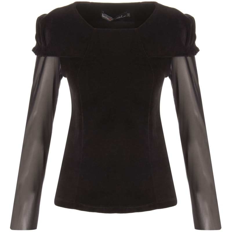 SATIKO+ISABEL - BLUSA MANGA LONGA BUFANTE - PRETO
