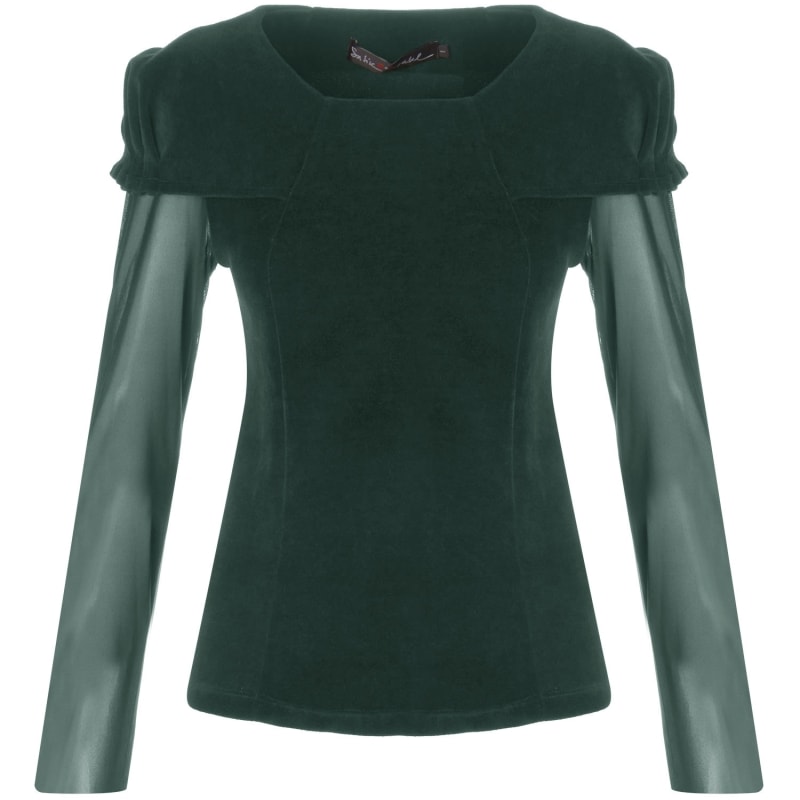 SATIKO+ISABEL - BLUSA MANGA LONGA BUFANTE - VERDE