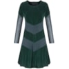 SATIKO+ISABEL  - VESTIDO EVASÊ COM RECORTES TULE - VERDE