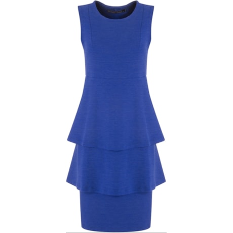 SATIKO+ISABEL - VESTIDO SOBREPOSIÇÃO DE BABADOS - AZUL