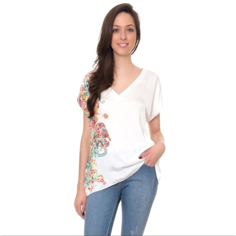 SCALON - BLUSA CETIM MARIE - BRANCO