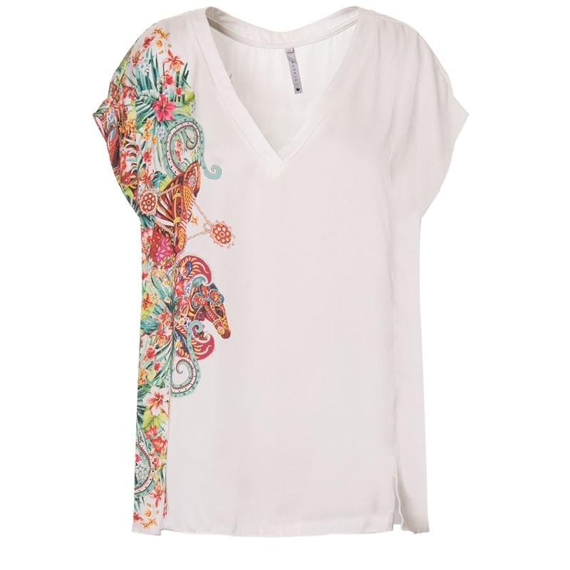 SCALON - BLUSA CETIM MARIE - BRANCO