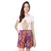 SCALON - BLUSA T-SHIRT ESTAMPA GOOD LUCK MANDALA - BRANCO