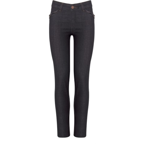 SCALON - CALÇA JEANS DET. CRISTAL BOLSO VIRADO MAYAR - DARK BLUE