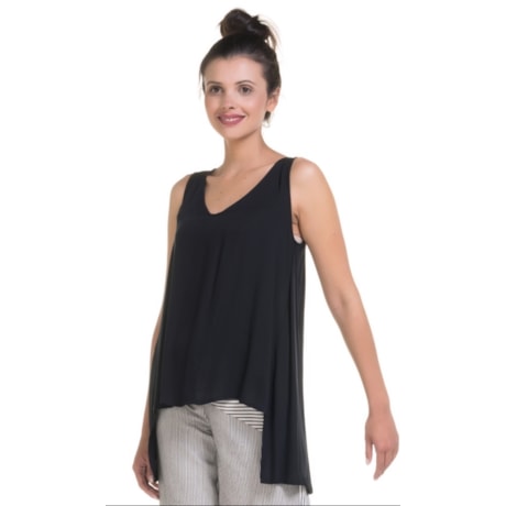 SCALON - REGATA MAXI VISCOSE MAQUINETADA - PRETO
