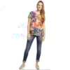 SCALON - T-SHIRT CREPE ESTAMPA ISLA BARRA DUPLA - LARANJA
