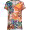 SCALON - T-SHIRT CREPE ESTAMPA ISLA BARRA DUPLA - LARANJA