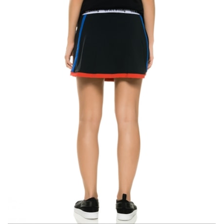 SHORT- SAIA WALKY TRENDY DETALHES COLOR - PRETO