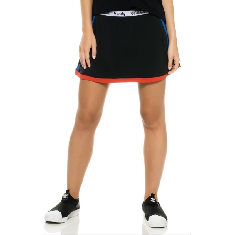 SHORT- SAIA WALKY TRENDY DETALHES COLOR - PRETO SHORT- SAIA WALKY TRENDY DETALHES COLOR - PRETO