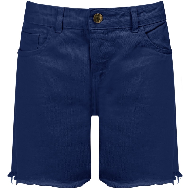 SHORTS AMBICIONE BOYFRIEND SARJA COLOR BARRA DESFIADA - MARINHO
