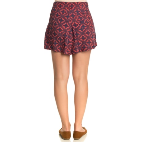 SHORTS CANTÃO ESTAMPA PIER - VERMELHO