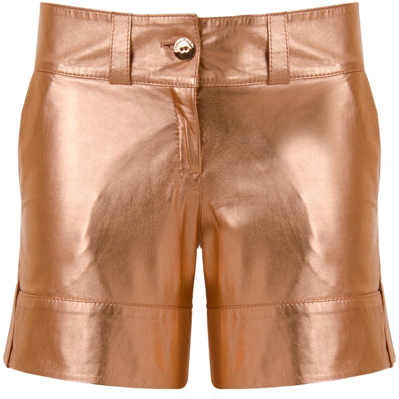 SHORTS COURO BARRA COM LAPELA PARIS - OURO ROSA