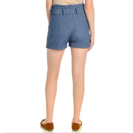 SHORTS WALK TREND CANELADO - AZUL SHORTS WALK TREND CANELADO - AZUL