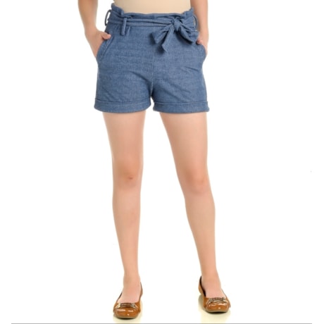 SHORTS WALK TREND CANELADO - AZUL SHORTS WALK TREND CANELADO - AZUL