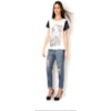 SHOULDER - BLUSA MALHA M/C MULHER - OFF WHITE