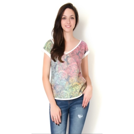 SHOULDER - BLUSA SUEDE SILK M/C - CRU
