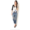 SHOULDER - CALÇA JEANS BOYFRIEND C/CORRENTES - JEANS
