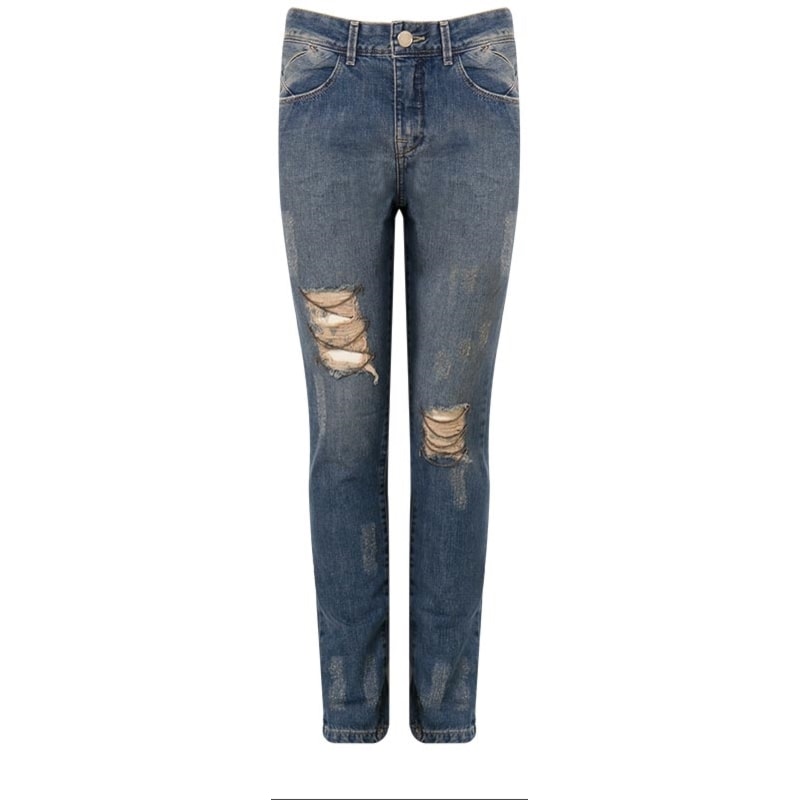 SHOULDER - CALÇA JEANS BOYFRIEND C/CORRENTES - JEANS