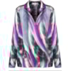 SHOULDER - CAMISA CREPE ESTAMPADA DET COURO OMBRO - LILÁS