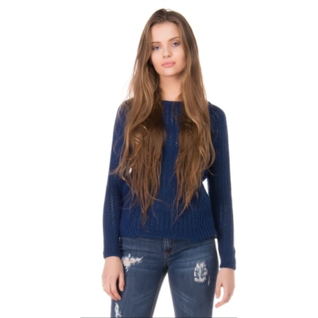 SINLESS - BLUSA TRICÔ FIO METALIZADO - PRETO SINLESS - BLUSA TRICÔ FIO METALIZADO - PRETO