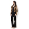 SPENCER METALIZADO ARMANI BORDADO MISS - BRONZE
