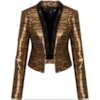SPENCER METALIZADO ARMANI BORDADO MISS - BRONZE
