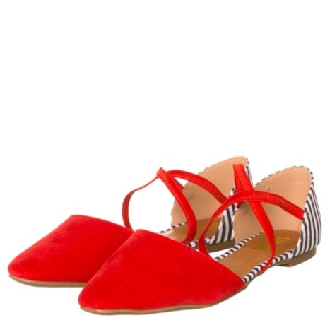 SUA CIA - SANDÁLIA NOBUCK DETALHE LISTRAS - VERMELHO SUA CIA - SANDÁLIA NOBUCK DETALHE LISTRAS - VERMELHO