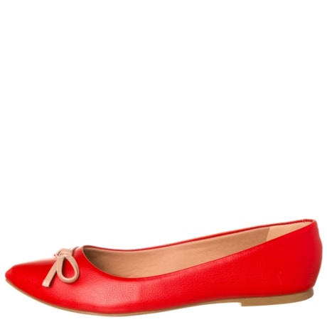 SUA CIA - SAPATILHA COURO BICO FINO COM LAÇO - VERMELHO SUA CIA - SAPATILHA COURO BICO FINO COM LAÇO - VERMELHO