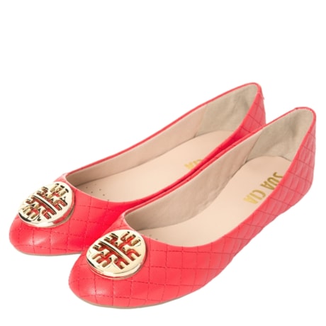 SUA CIA - SAPATILHA MATELASSÊ FIVELA METAL - CORAL SUA CIA - SAPATILHA MATELASSÊ FIVELA METAL - CORAL