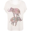 T-SHIRT AMPLA GEKO  SILK 2 ELEFANTES - OFF WHITE T-SHIRT AMPLA GEKO  SILK 2 ELEFANTES - OFF WHITE