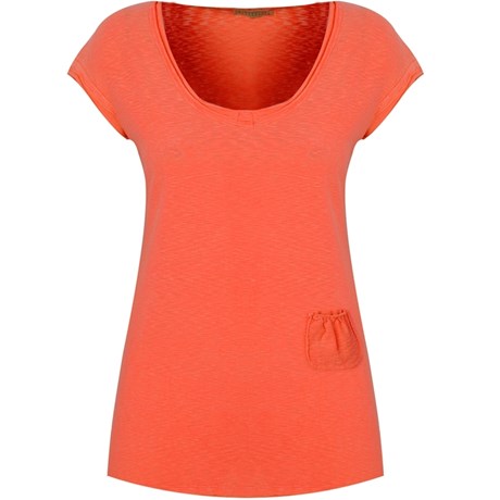 T-SHIRT BASICA COM BOLSO -SHIRT BASICA COM BOLSO - CORAL