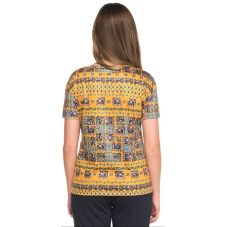 T- SHIRT CANTÃO ESTAMPA ESPECIARIAS - AMARELO