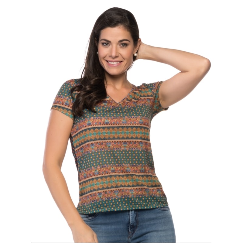 T-SHIRT CANTÃO SILK FOLK M/C - VERDE