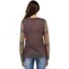 T- SHIRT CANTÃO SILK FOLK MANGA LONGA ESTAMPA ARABESCOS - VERDE