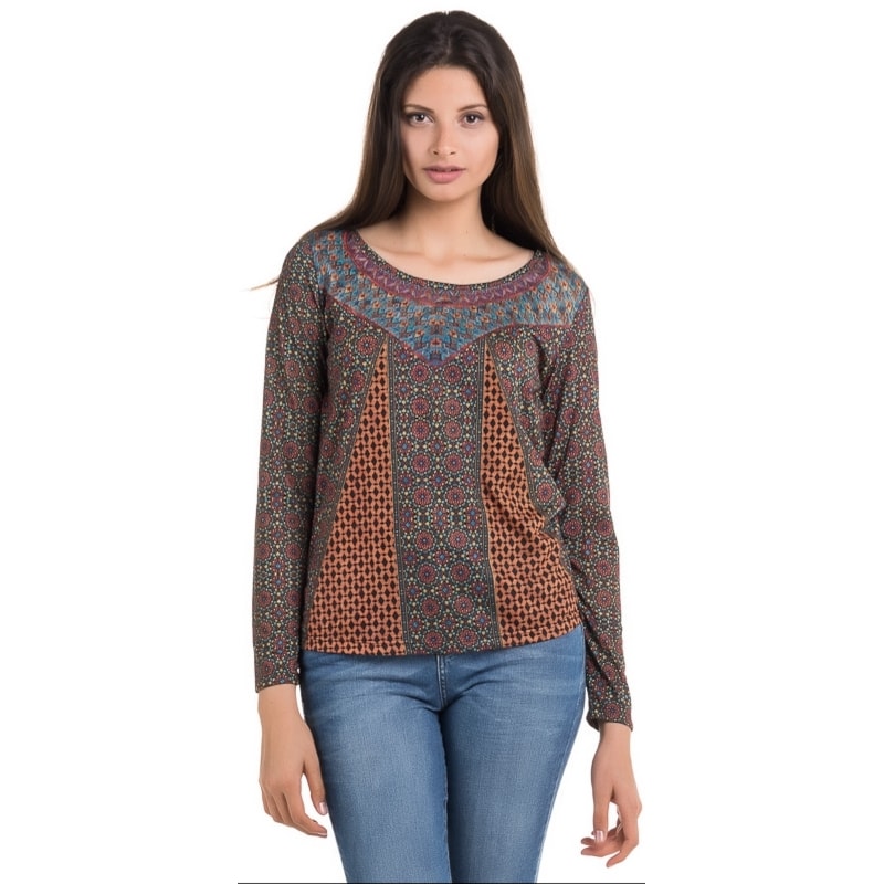 T-SHIRT CANTÃO SILK MARROQUINO ML - TELHA