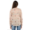 T-SHIRT CANTÃO SILK MOSAICO ABACAXI  MANGA LONGA - BEGE